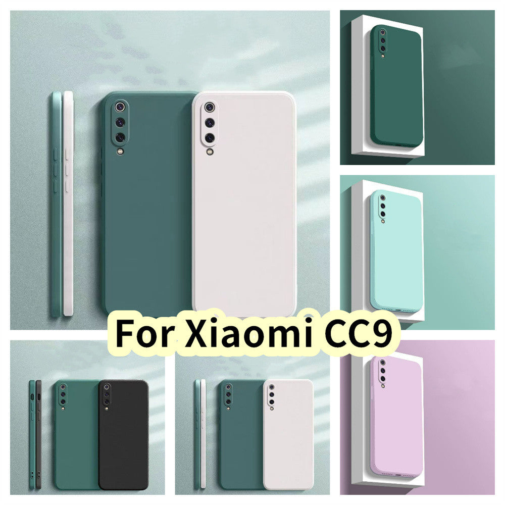 For Xiaomi CC9 Cover Drop and wear resistant Silicone Full Case Classic Simple Solid Color Phone Case Cover