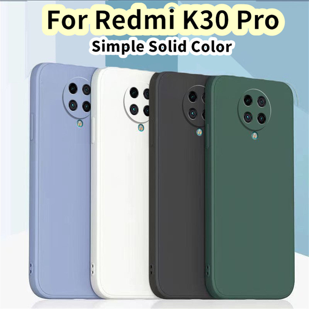 For Redmi K30 Pro Cover Drop and wear resistant Silicone Full Case Classic Simple Solid Color Phone Case Cover