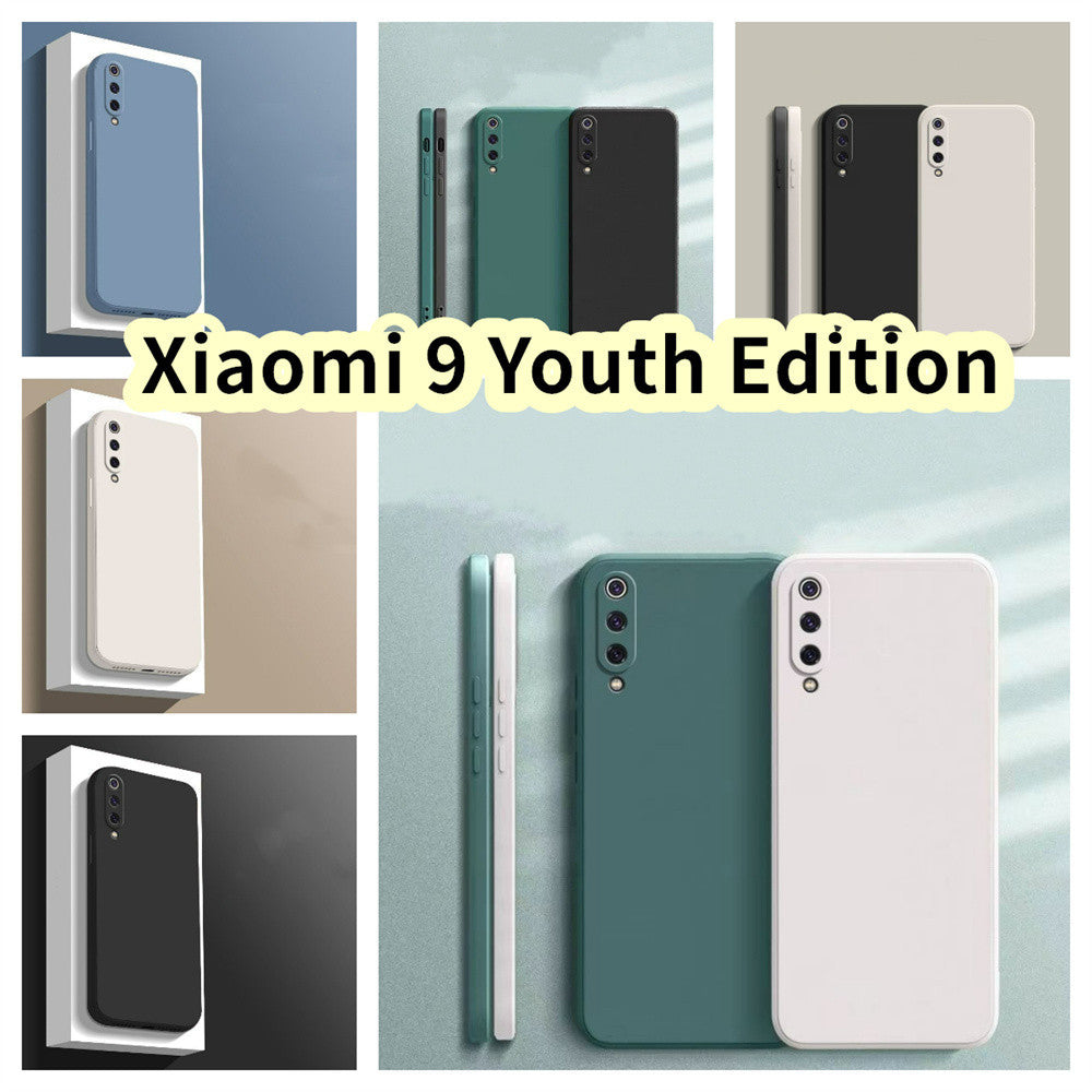 For Xiaomi 9 Youth Edition Cover Drop and wear resistant Silicone Full Case Classic Simple Solid Color Phone Case Cover