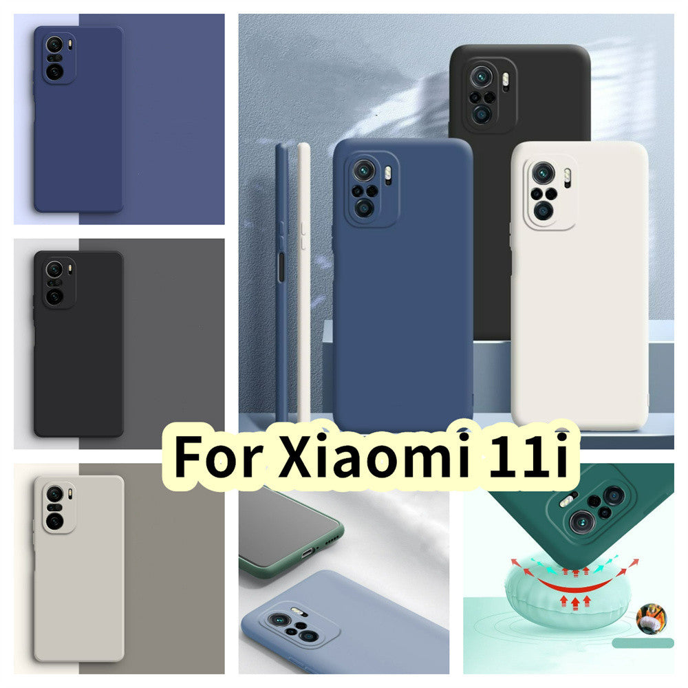 For Xiaomi 11i Cover Drop and wear resistant Silicone Full Case Classic Simple Solid Color Phone Case Cover