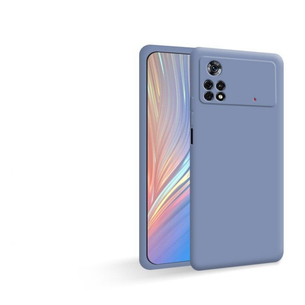 For Xiaomi Poco M4 Pro 4G Cover Drop and wear resistant Silicone Full Case Classic Simple Solid Color Phone Case Cover