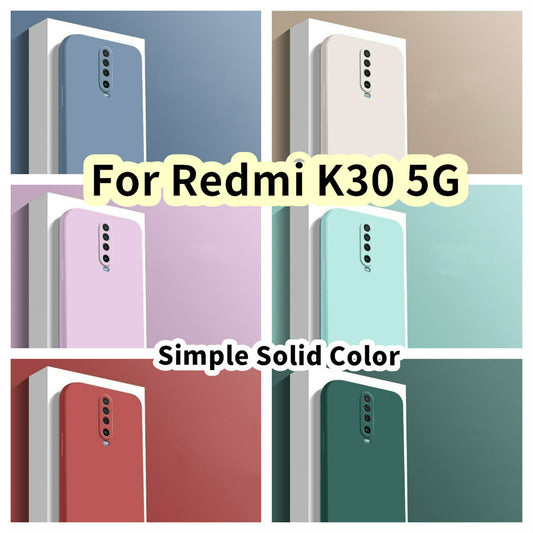 For Redmi K30 5G Cover Drop and wear resistant Silicone Full Case Classic Simple Solid Color Phone Case Cover