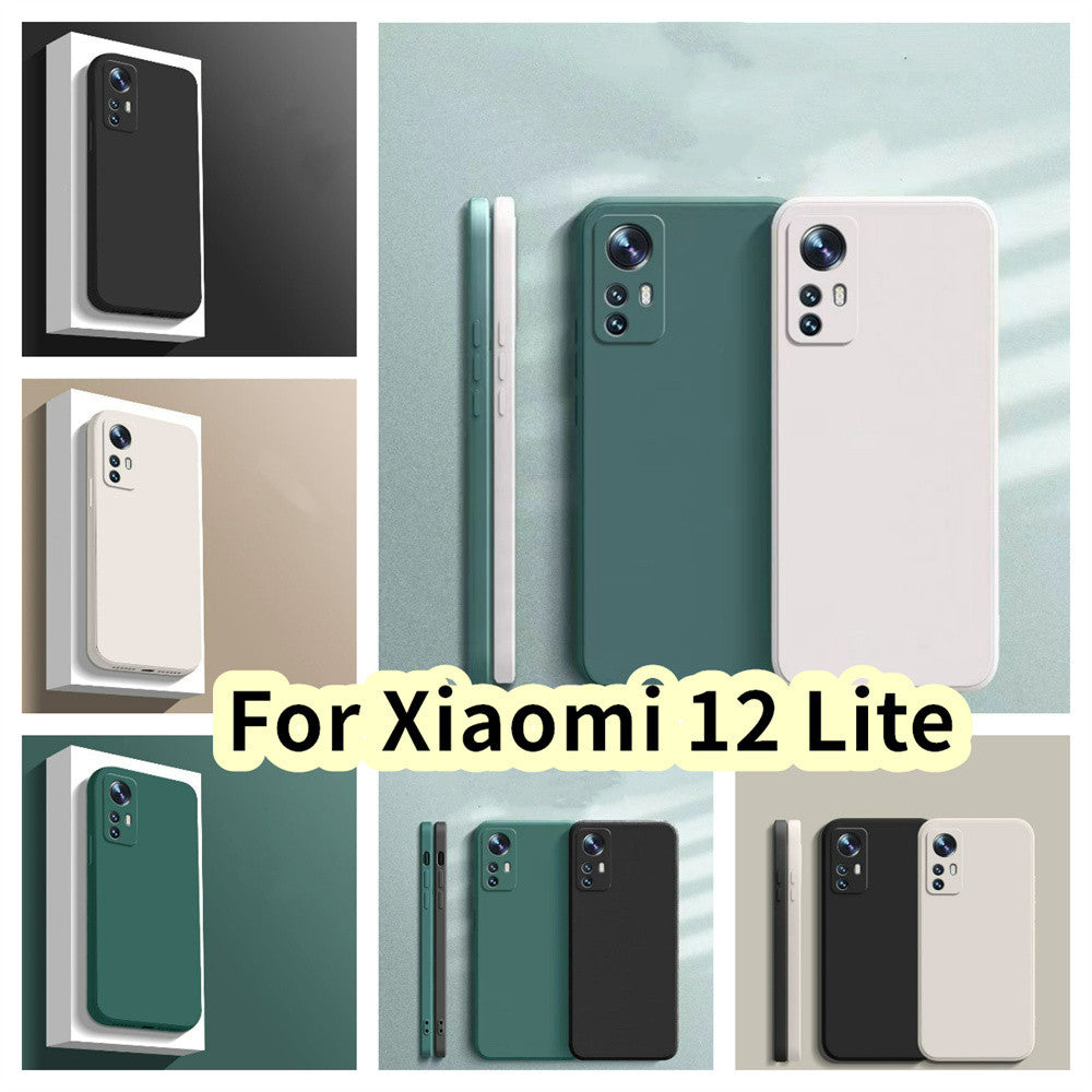 For Xiaomi 12 Cover Drop and wear resistant Silicone Full Case Classic Simple Solid Color Phone Case Cover