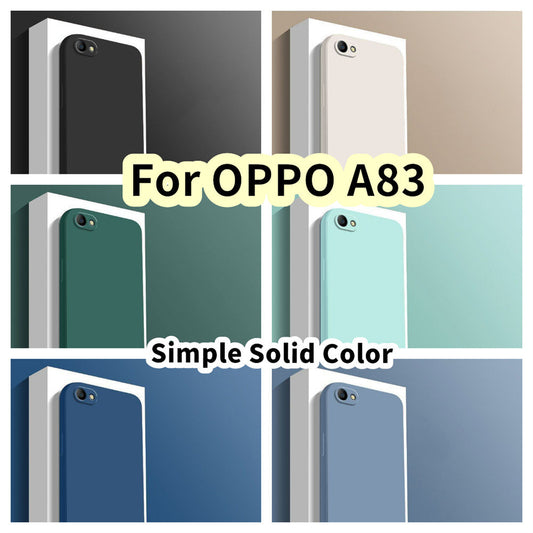For OPPO A83 Cover Drop and wear resistant Silicone Full Case Classic Simple Solid Color Phone Case Cover