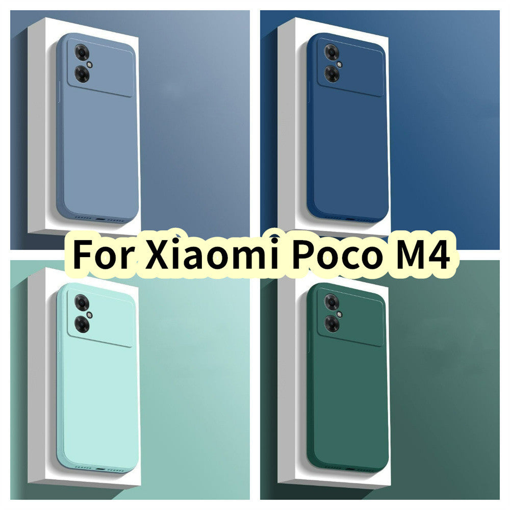 For Xiaomi Poco M4 Cover Drop and wear resistant Silicone Full Case Classic Simple Solid Color Phone Case Cover