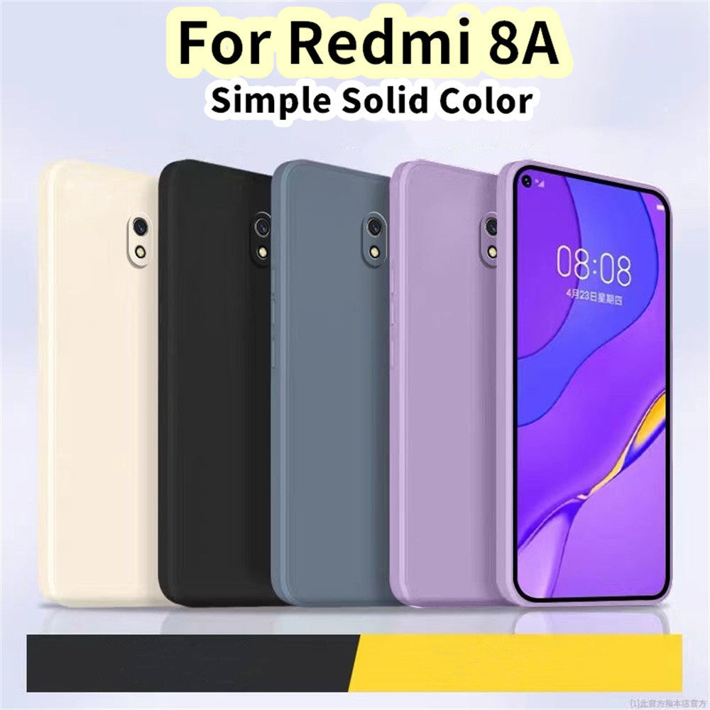 For Redmi 8A Cover Drop and wear resistant Silicone Full Case Classic Simple Solid Color Phone Case Cover