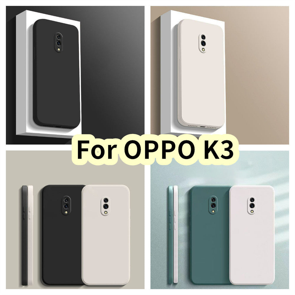 For OPPO K3 Cover Drop and wear resistant Silicone Full Case Classic Simple Solid Color Phone Case Cover