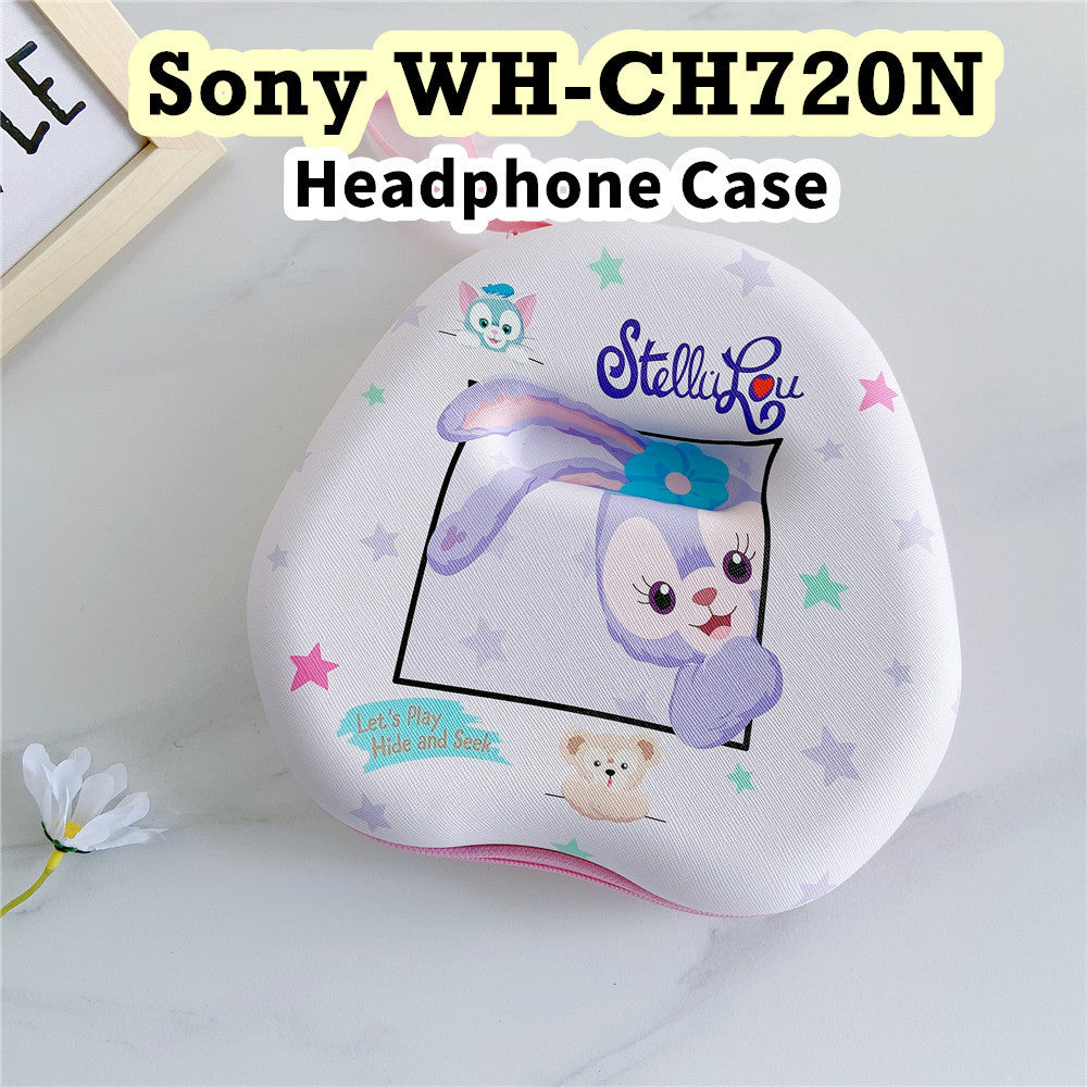 For Sony WH-CH720N Headphone Case Cartoon Creative Patterns Headset Earpads Storage Bag Casing Box