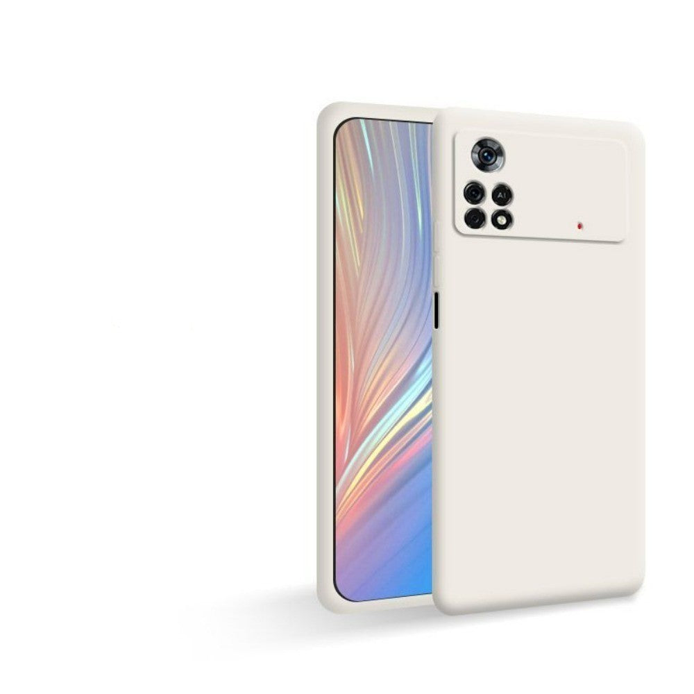 For Xiaomi Poco M4 Pro 4G Cover Drop and wear resistant Silicone Full Case Classic Simple Solid Color Phone Case Cover