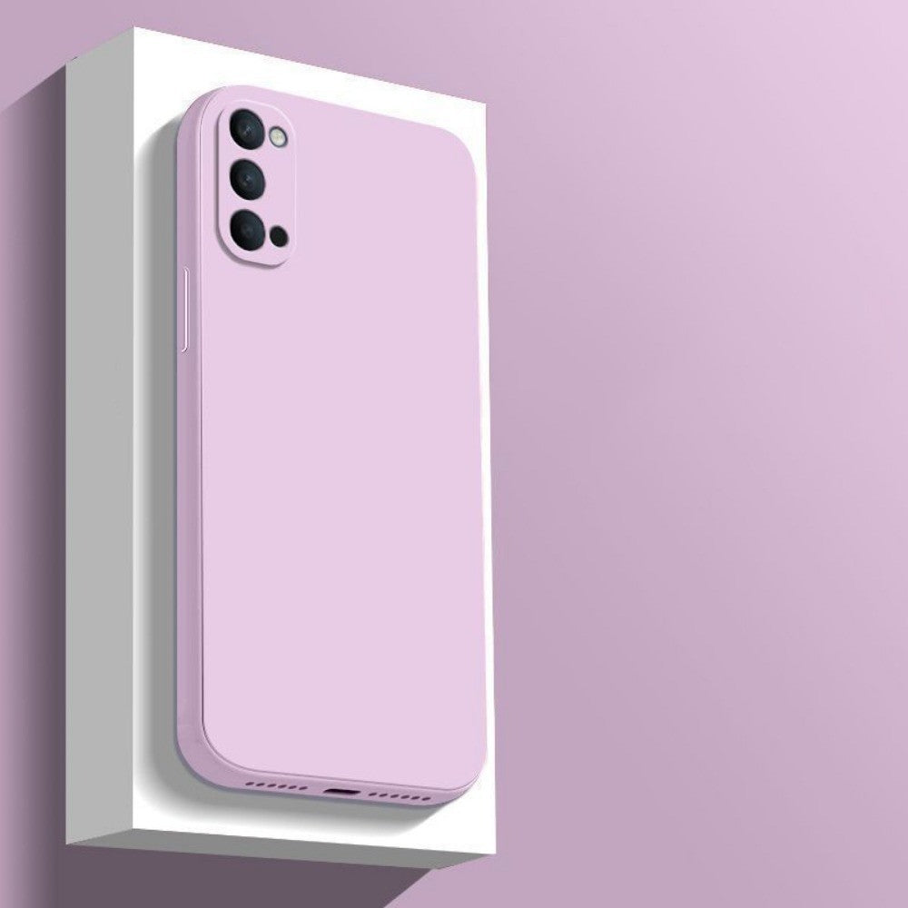 For OPPO A74 5G Cover Drop and wear resistant Silicone Full Case Classic Simple Solid Color Phone Case Cover