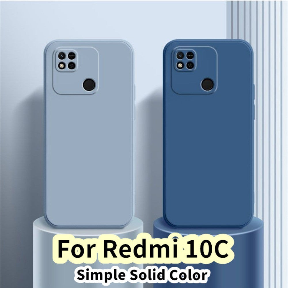 For Redmi 10C Cover Drop and wear resistant Silicone Full Case Classic Simple Solid Color Phone Case Cover