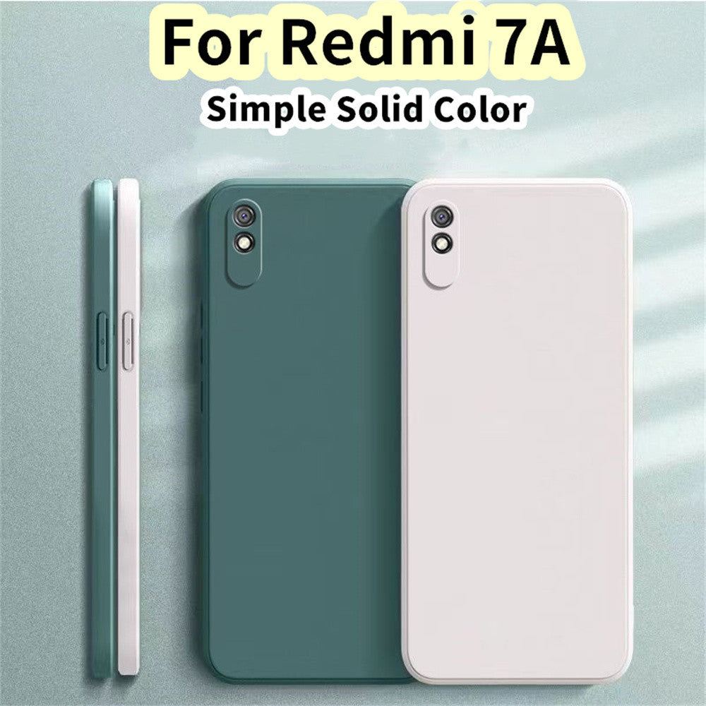 For Redmi 7A Cover Drop and wear resistant Silicone Full Case Classic Simple Solid Color Phone Case Cover