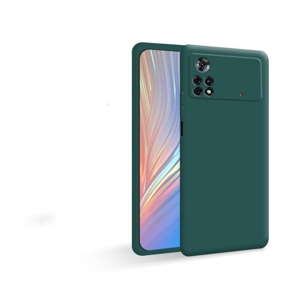 For Xiaomi Poco M4 Pro 4G Cover Drop and wear resistant Silicone Full Case Classic Simple Solid Color Phone Case Cover