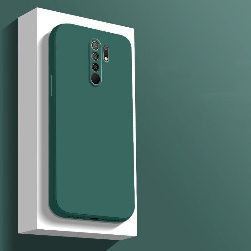 For Redmi 9 Cover Drop and wear resistant Silicone Full Case Classic Simple Solid Color Phone Case Cover