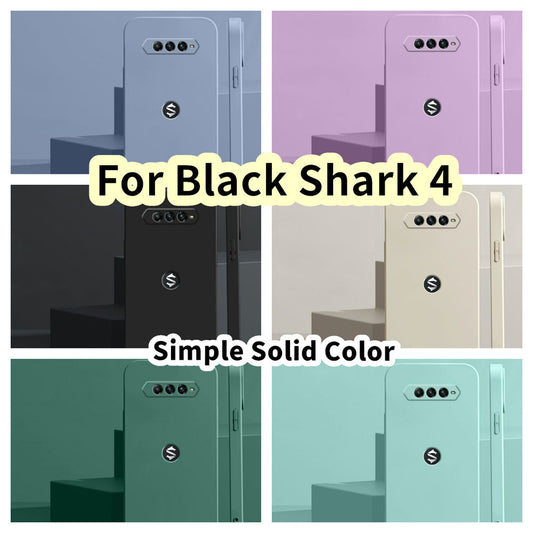 For Black Shark 4 Cover Drop and wear resistant Silicone Full Case Classic Simple Solid Color Phone Case Cover