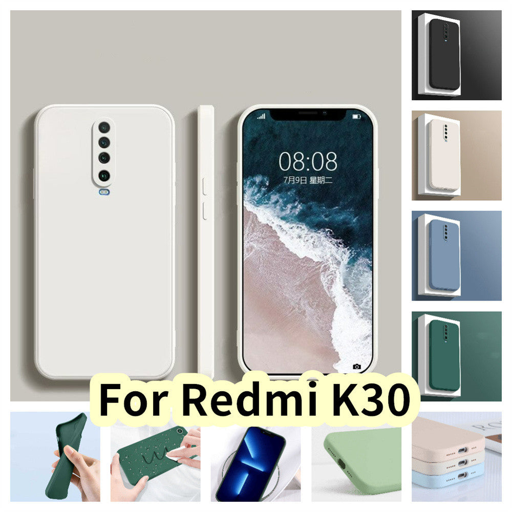 For Redmi K30 Cover Drop and wear resistant Silicone Full Case Classic Simple Solid Color Phone Case Cover