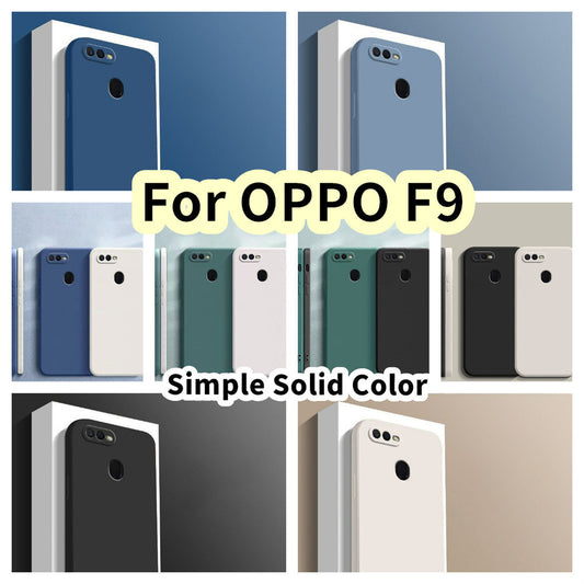 For OPPO F9 Cover Drop and wear resistant Silicone Full Case Classic Simple Solid Color Phone Case Cover