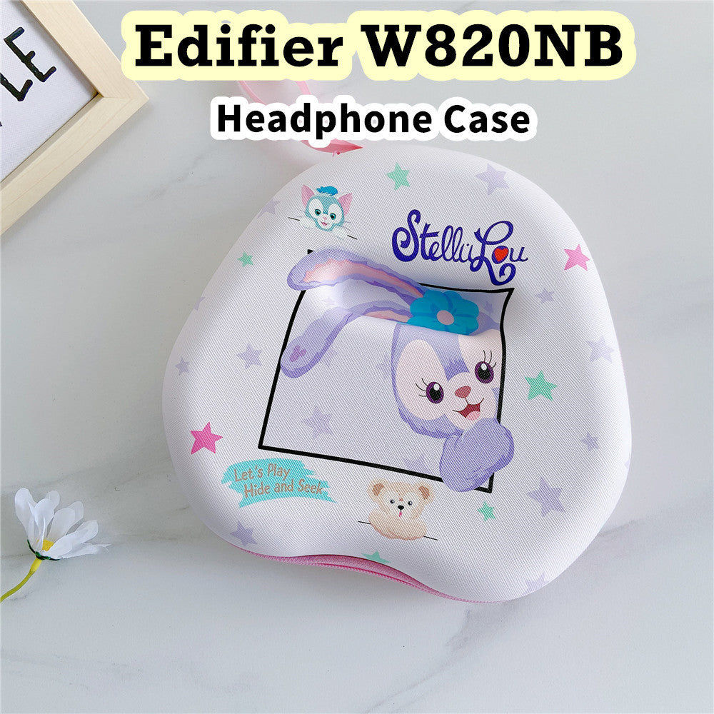 For Edifier W820NB Headphone Case Cartoon Creative Patterns Headset Earpads Storage Bag Casing Box