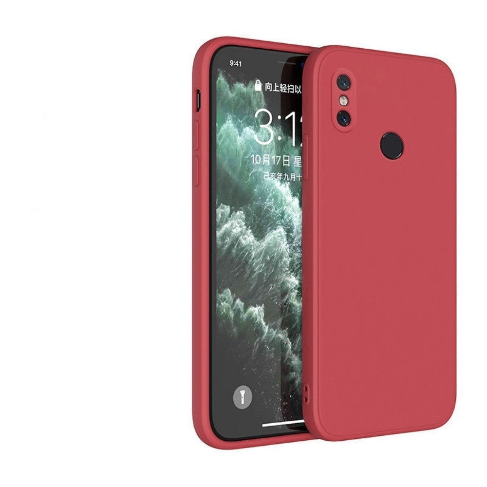 For Redmi Note 6 Pro Cover Drop and wear resistant Silicone Full Case Classic Simple Solid Color Phone Case Cover