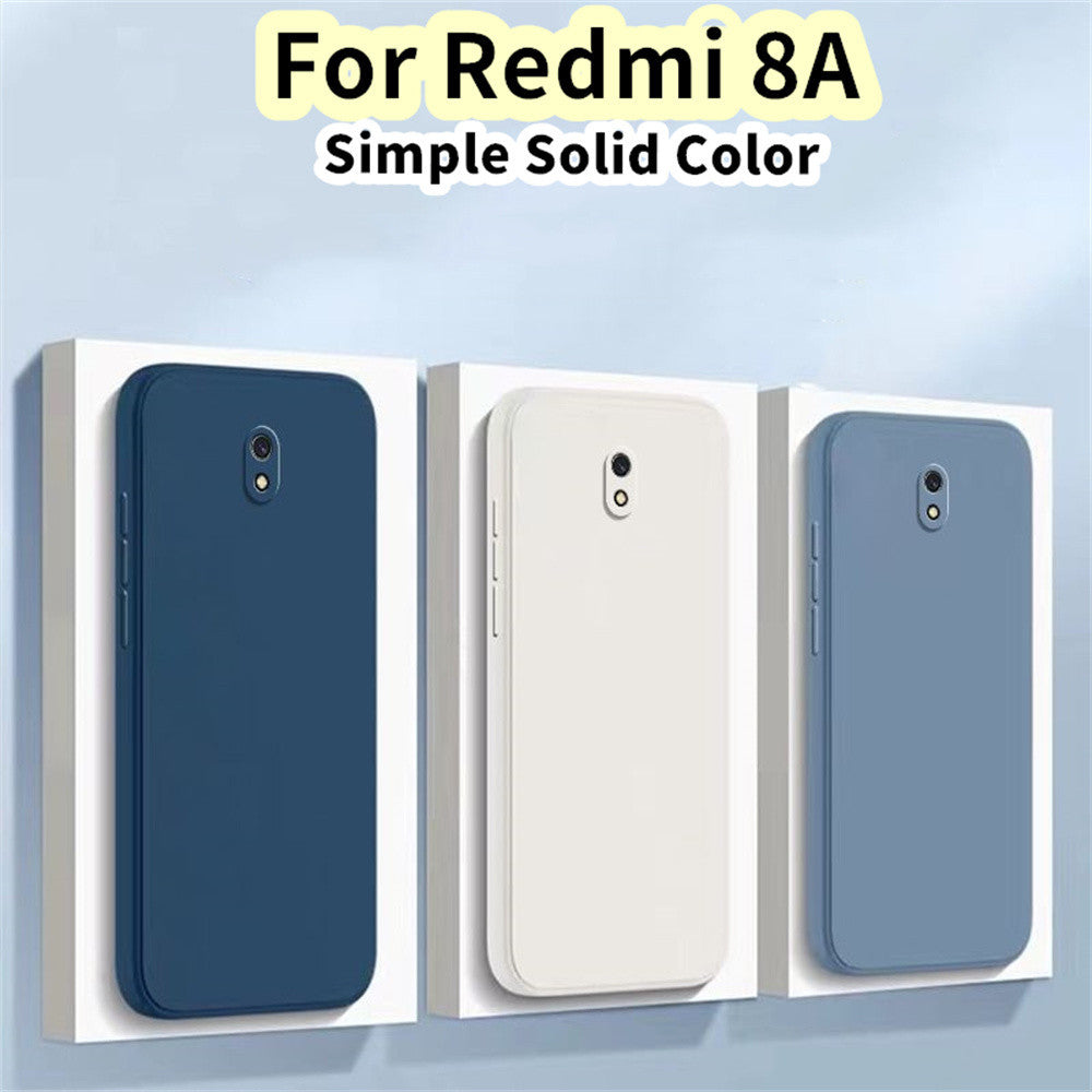 For Redmi 8A Cover Drop and wear resistant Silicone Full Case Classic Simple Solid Color Phone Case Cover