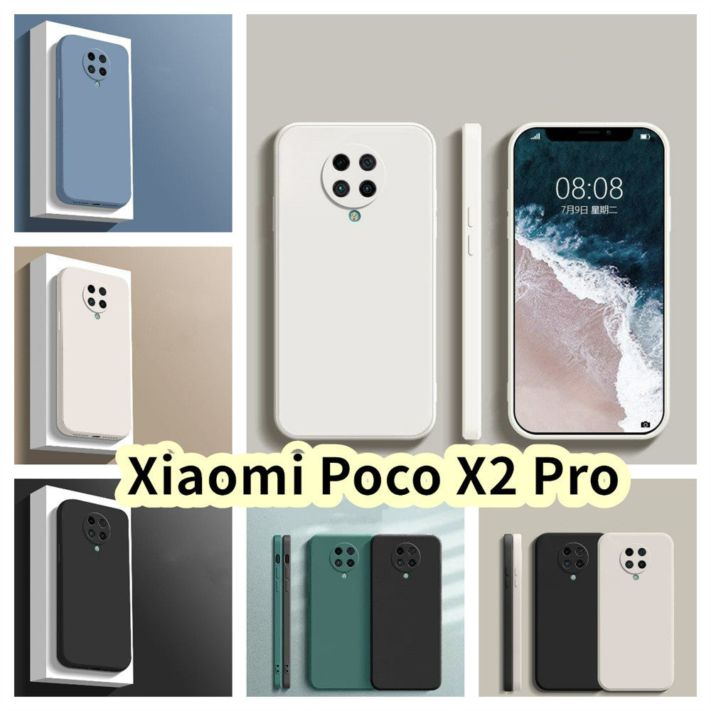 For Xiaomi Poco X2 Pro Cover Drop and wear resistant Silicone Full Case Classic Simple Solid Color Phone Case Cover