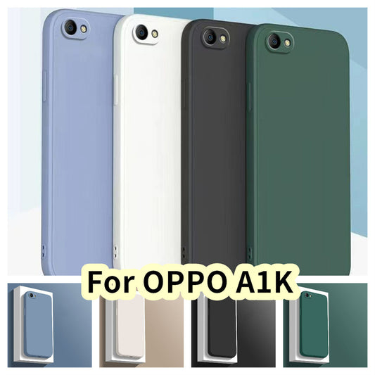 For OPPO A1K Cover Drop and wear resistant Silicone Full Case Classic Simple Solid Color Phone Case Cover