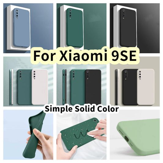 For Xiaomi 9SE Cover Drop and wear resistant Silicone Full Case Classic Simple Solid Color Phone Case Cover