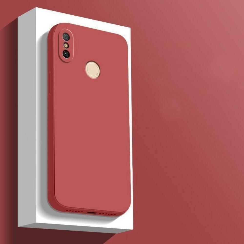 For Xiaomi 6X Cover Drop and wear resistant Silicone Full Case Classic Simple Solid Color Phone Case Cover