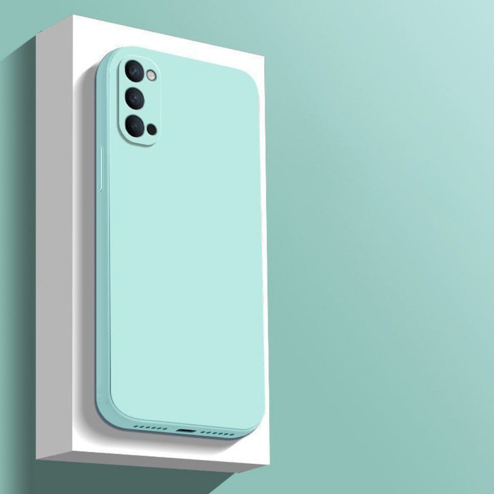 For OPPO A74 5G Cover Drop and wear resistant Silicone Full Case Classic Simple Solid Color Phone Case Cover
