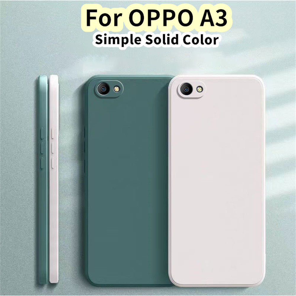 For OPPO A3 Cover Drop and wear resistant Silicone Full Case Classic Simple Solid Color Phone Case Cover