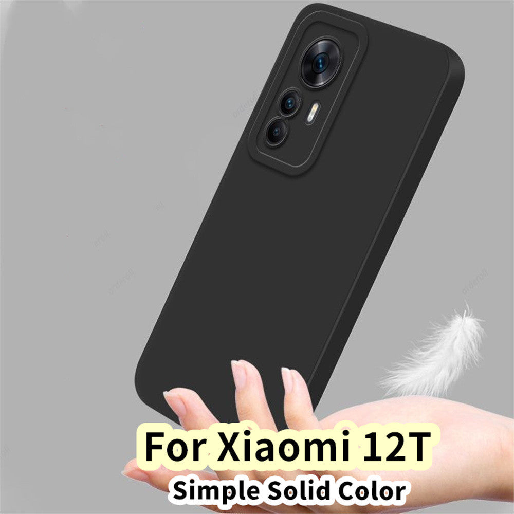 For Xiaomi 12T Cover Drop and wear resistant Silicone Full Case Classic Simple Solid Color Phone Case Cover