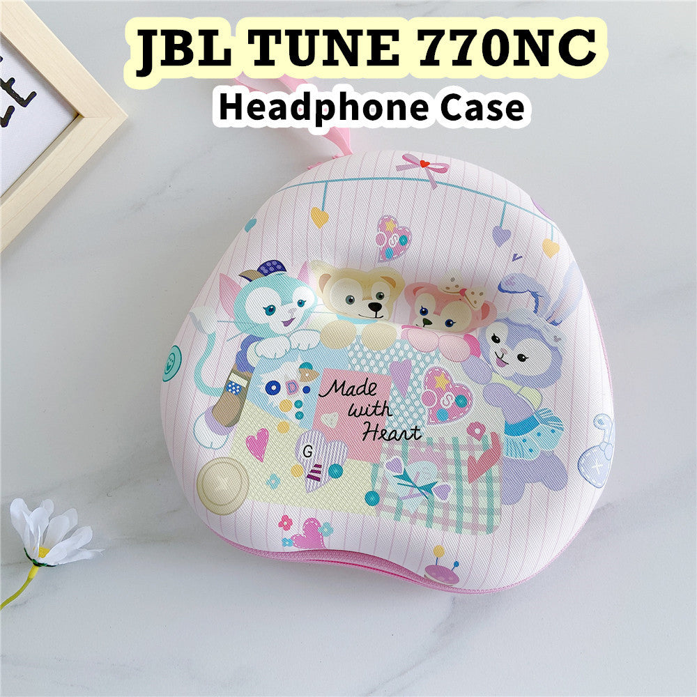 For JBL TUNE 770NC Headphone Case Cartoon Creative Patterns Headset Earpads Storage Bag Casing Box