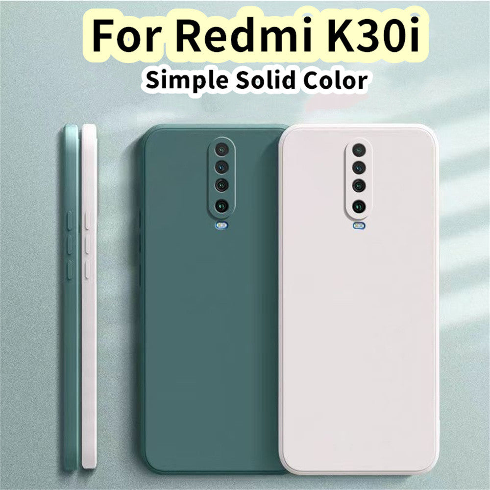 For Redmi K30i Cover Drop and wear resistant Silicone Full Case Classic Simple Solid Color Phone Case Cover