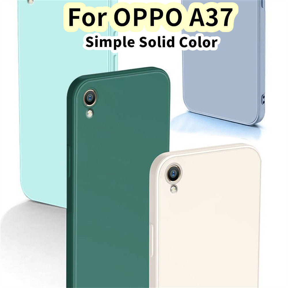 For OPPO A37 Cover Drop and wear resistant Silicone Full Case Classic Simple Solid Color Phone Case Cover
