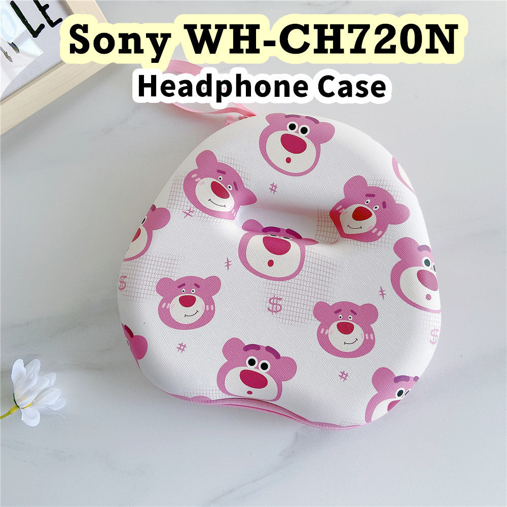 For Sony WH-CH720N Headphone Case Cartoon Creative Patterns Headset Earpads Storage Bag Casing Box