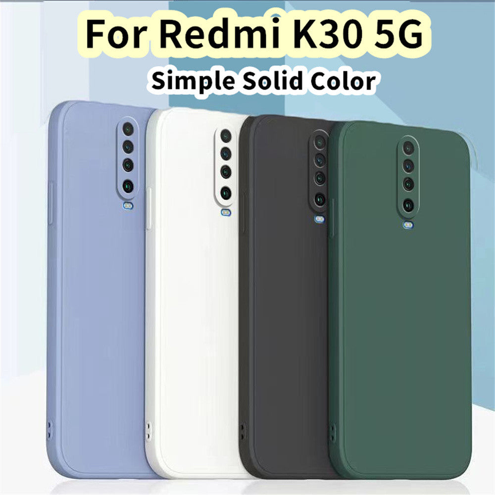 For Redmi K30 5G Cover Drop and wear resistant Silicone Full Case Classic Simple Solid Color Phone Case Cover