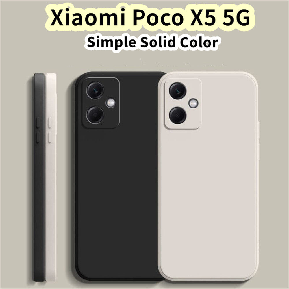 For Xiaomi Poco X5 5G Cover Drop and wear resistant Silicone Full Case Classic Simple Solid Color Phone Case Cover
