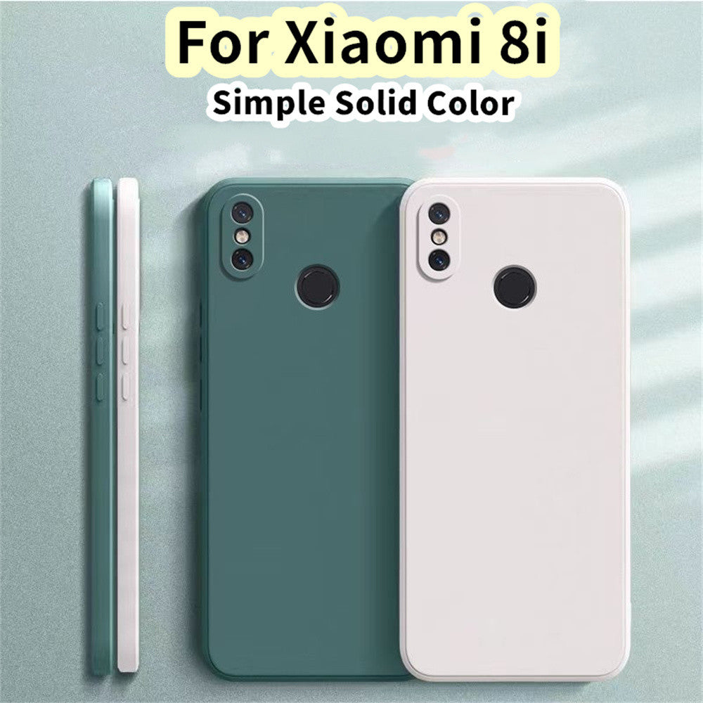 For Xiaomi 8i Cover Drop and wear resistant Silicone Full Case Classic Simple Solid Color Phone Case Cover