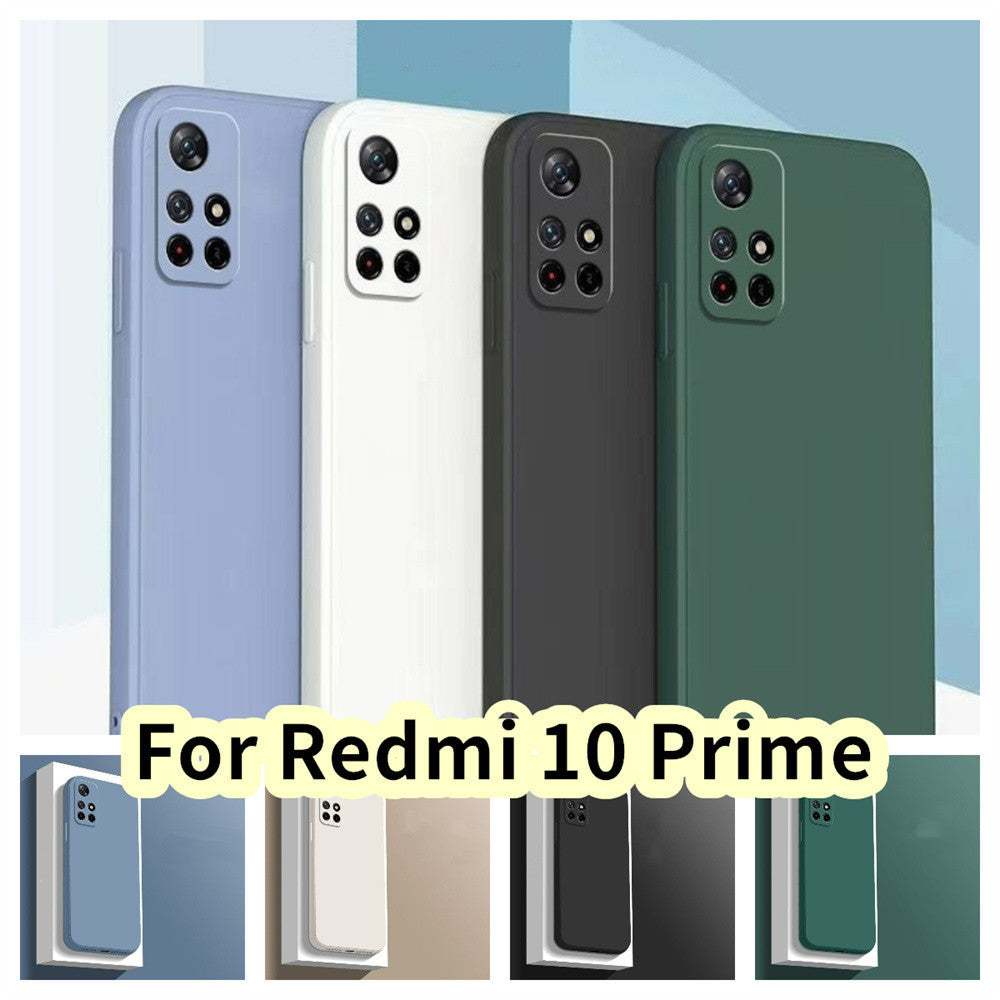 For Redmi 10 Prime Cover Drop and wear resistant Silicone Full Case Classic Simple Solid Color Phone Case Cover