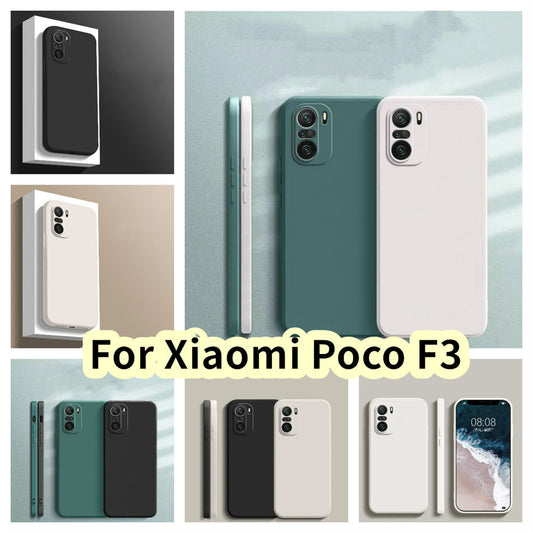 For Xiaomi Poco F3 Cover Drop and wear resistant Silicone Full Case Classic Simple Solid Color Phone Case Cover