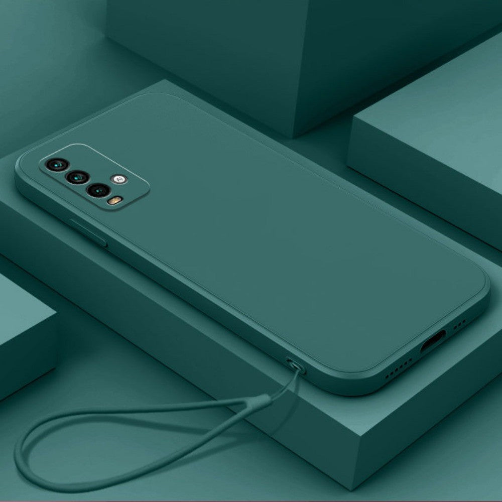 For Redmi 9T Cover Drop and wear resistant Silicone Full Case Classic Simple Solid Color Phone Case Cover