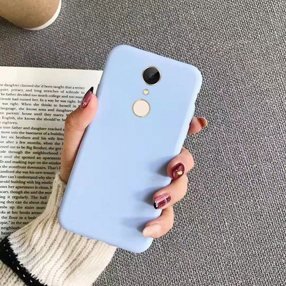 For Redmi 5 Plus Cover Drop and wear resistant Silicone Full Case Classic Simple Solid Color Phone Case Cover
