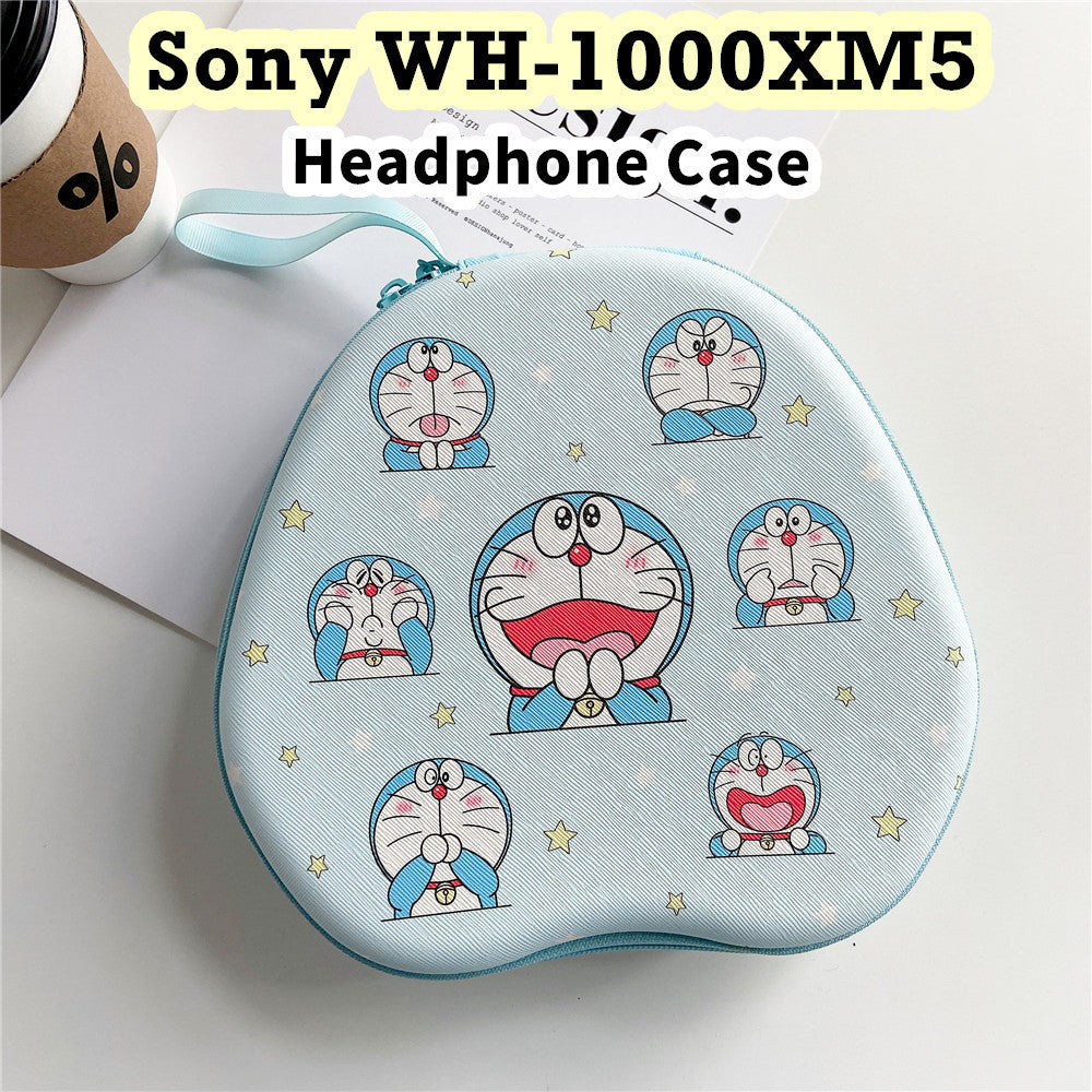 For Sony WH-1000XM5 Headphone Case Cartoon Creative Patterns Headset Earpads Storage Bag Casing Box