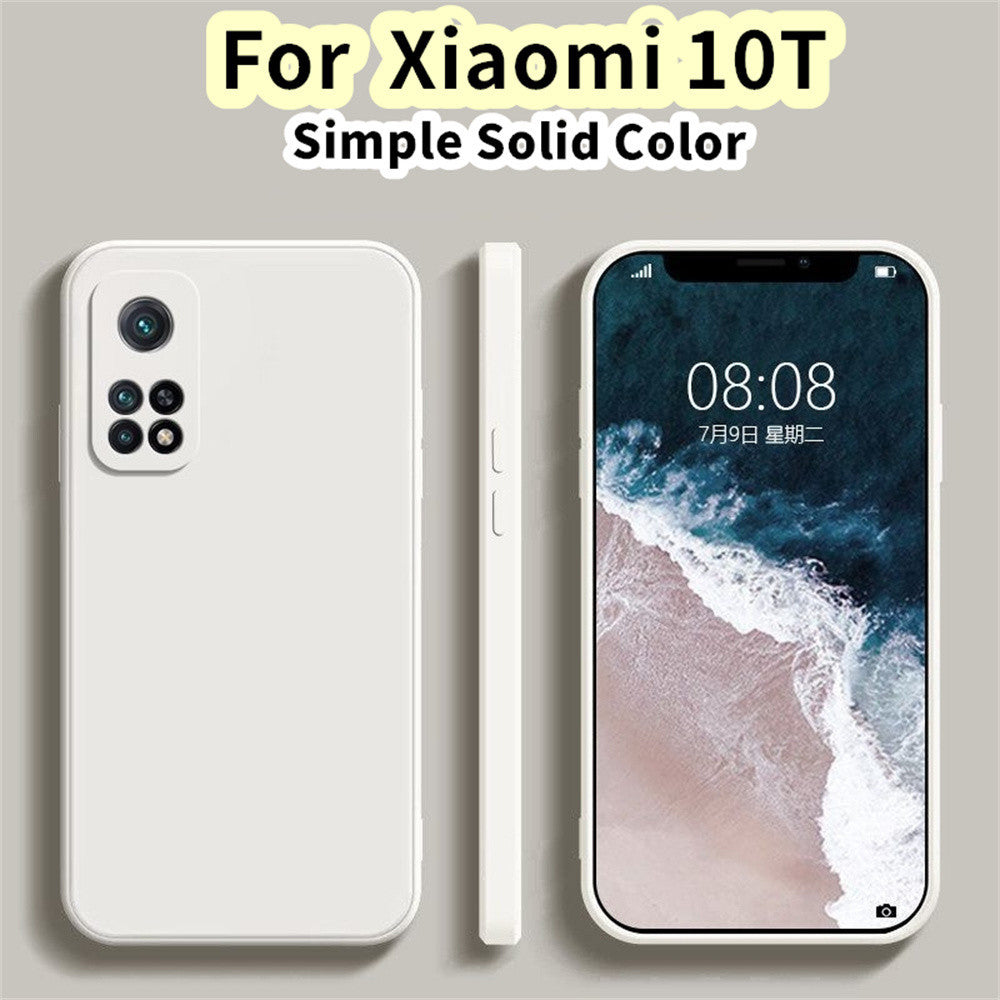 For Xiaomi 10T Cover Drop and wear resistant Silicone Full Case Classic Simple Solid Color Phone Case Cover