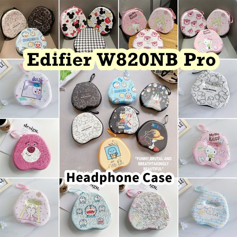 For Edifier W820NB Pro Headphone Case Cartoon Creative Patterns Headset Earpads Storage Bag Casing Box