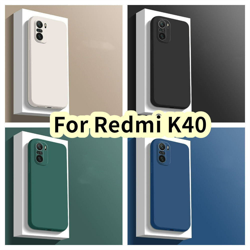 For Redmi K40 Cover Drop and wear resistant Silicone Full Case Classic Simple Solid Color Phone Case Cover
