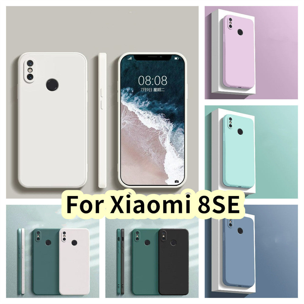 For Xiaomi 8SE Cover Drop and wear resistant Silicone Full Case Classic Simple Solid Color Phone Case Cover