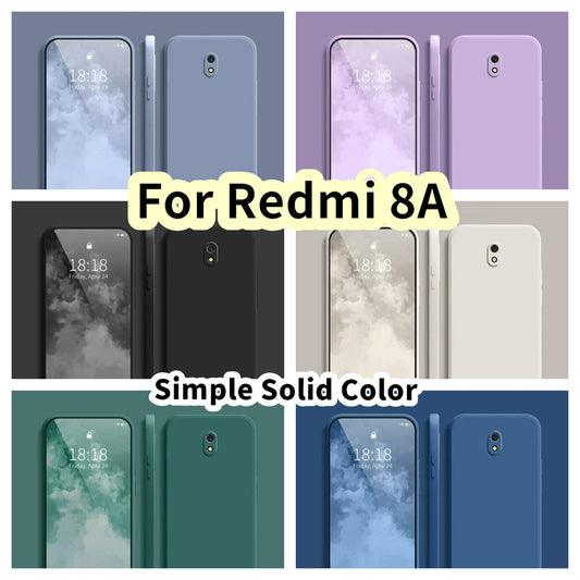 For Redmi 8A Cover Drop and wear resistant Silicone Full Case Classic Simple Solid Color Phone Case Cover