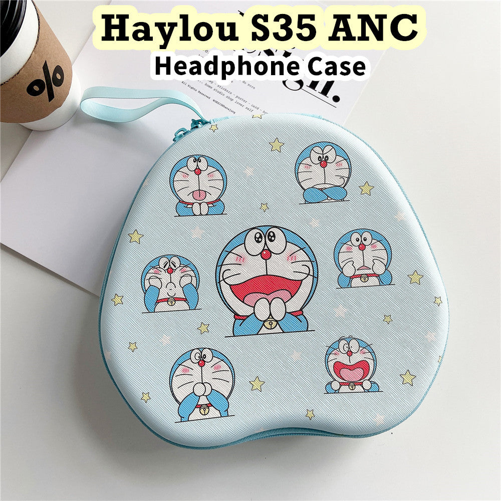 For Haylou S35 ANC Headphone Case Cartoon Creative Patterns Headset Earpads Storage Bag Casing Box