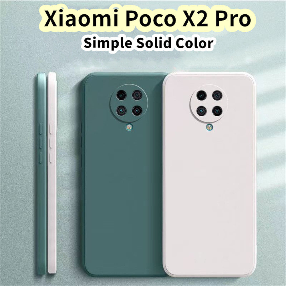 For Xiaomi Poco X2 Pro Cover Drop and wear resistant Silicone Full Case Classic Simple Solid Color Phone Case Cover